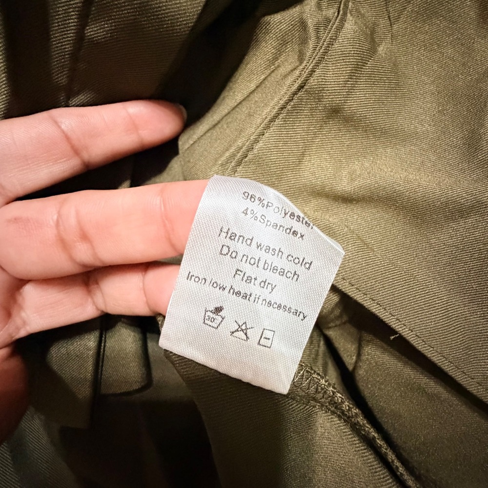 Ninexis Womens Olive Green Utility Vest Sleeveless Button Up Cargo Pocket L NEW - Picture 8 of 9